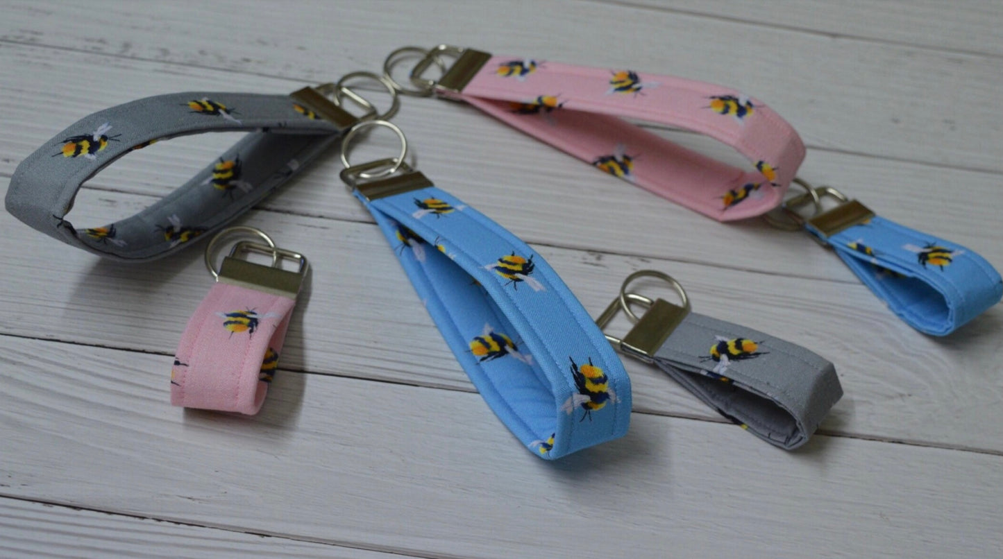 Bumble bee key rings and wristlets