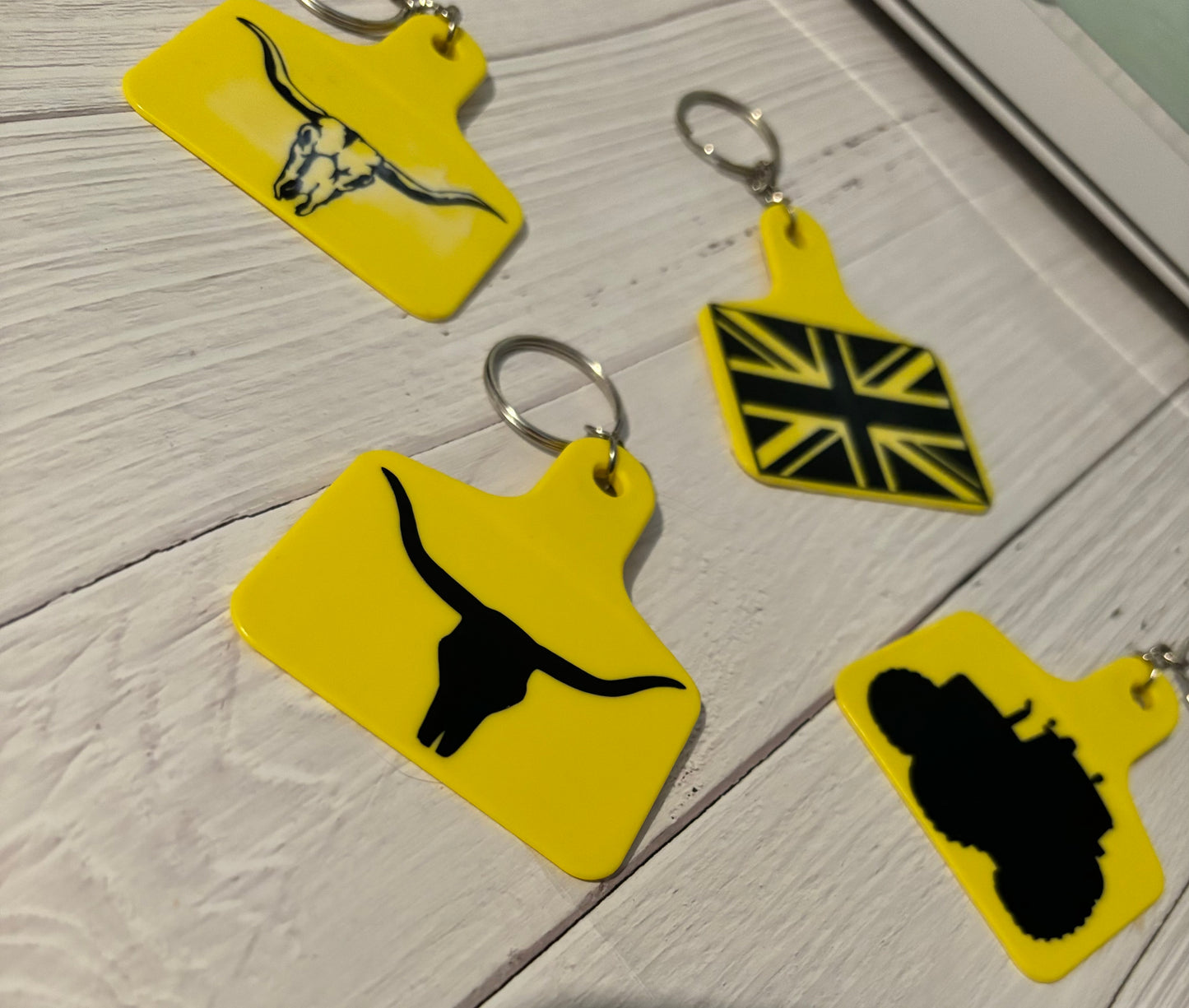 Cow tag keyrings