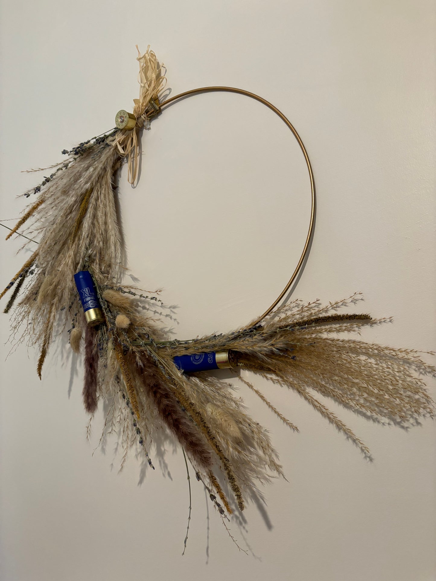 Pampas cartridge wreath