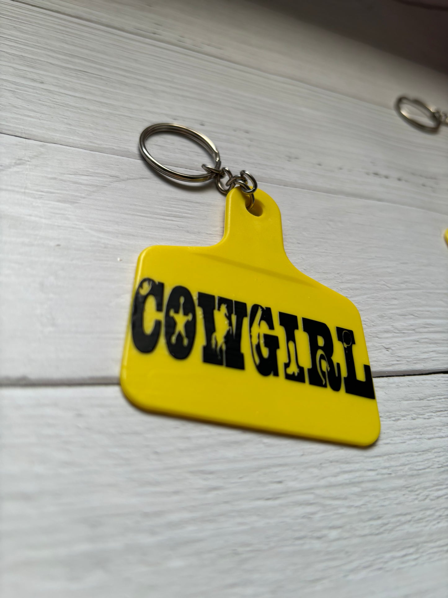 Cow tag keyrings