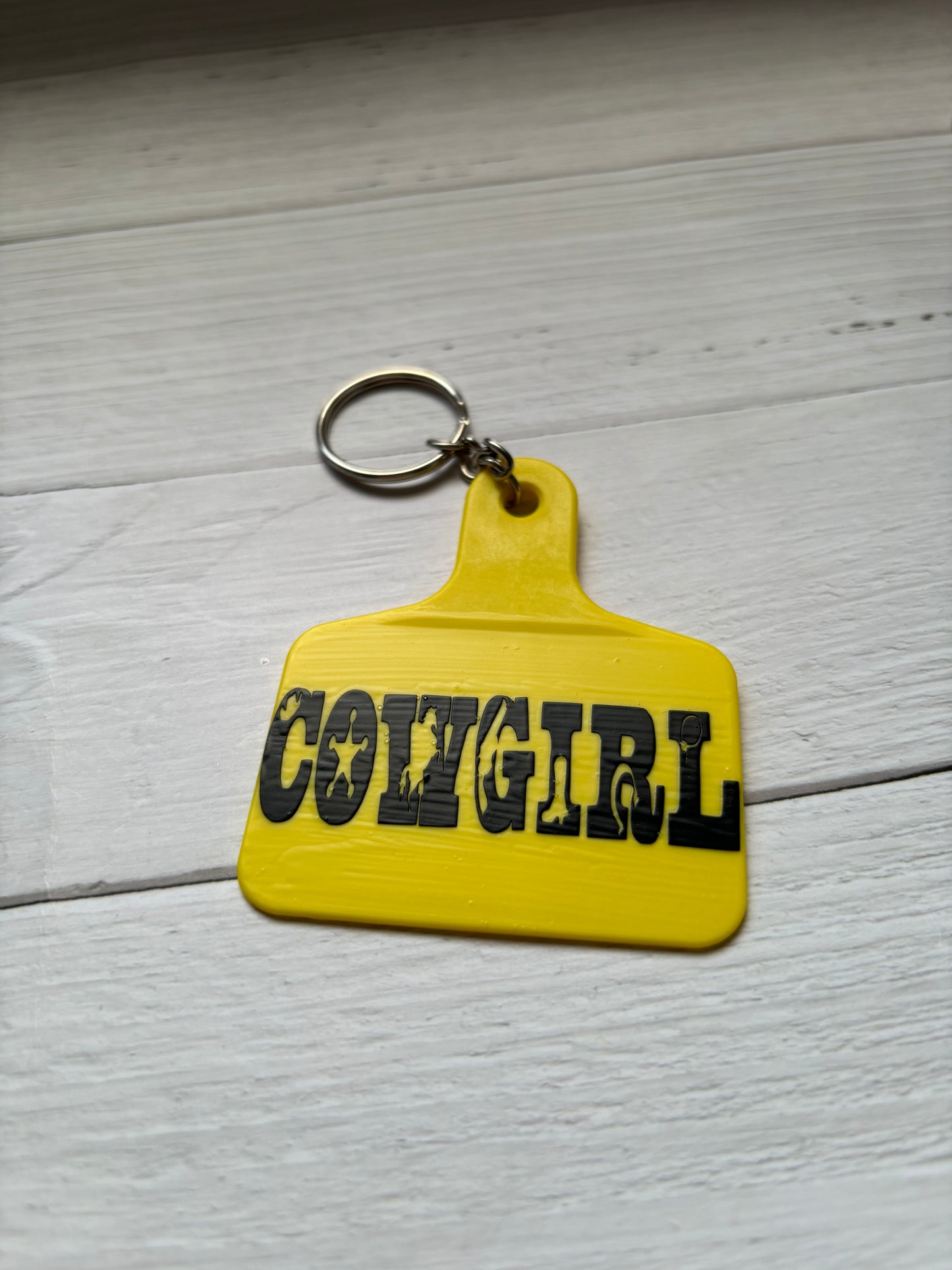 Cow tag keyrings