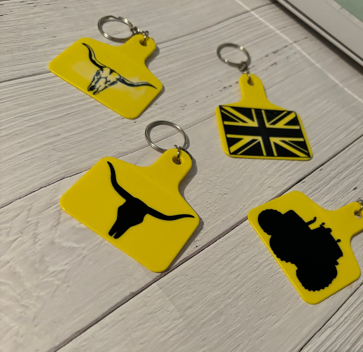 Cow tag keyrings