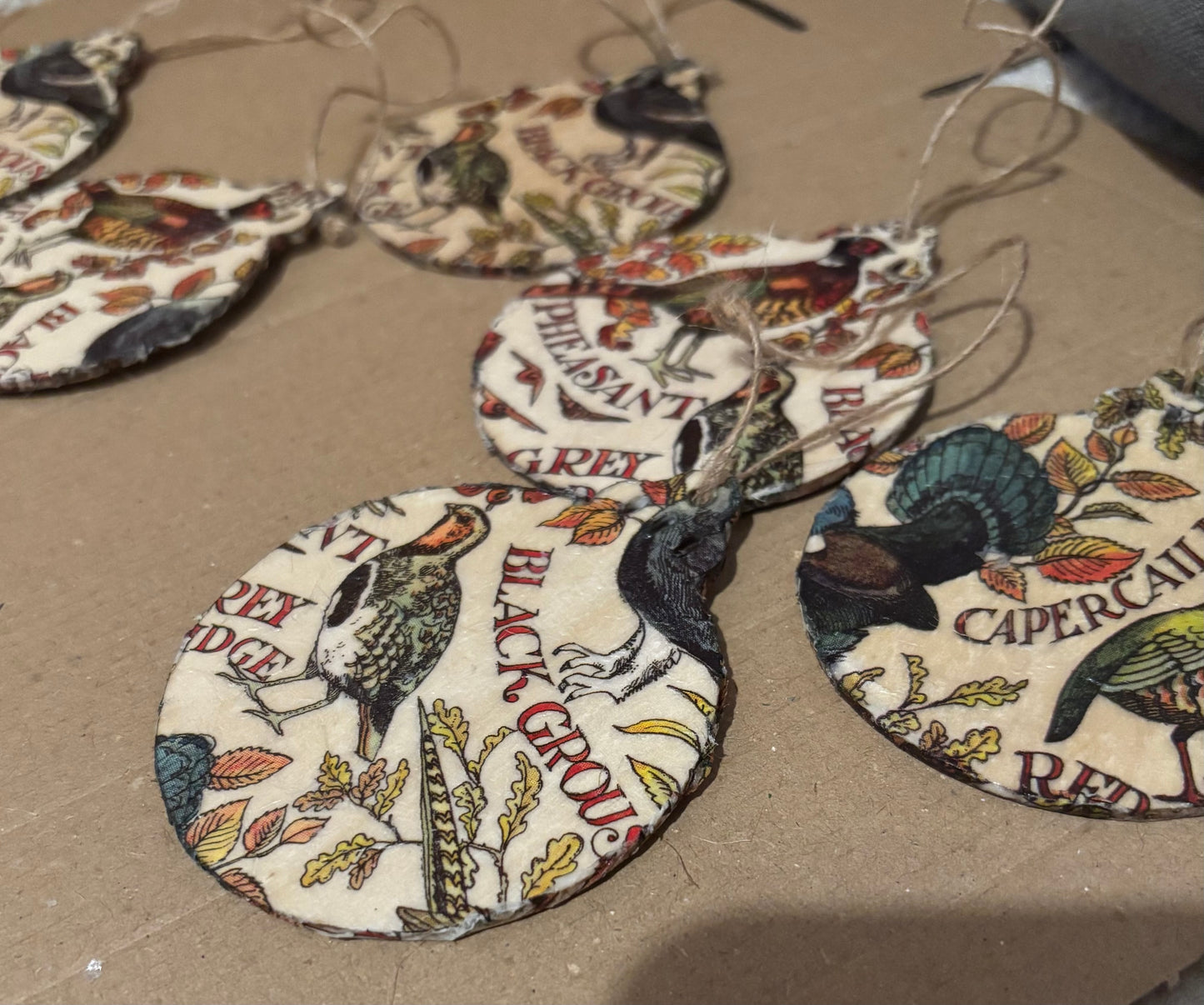 Game bird Christmas decorations