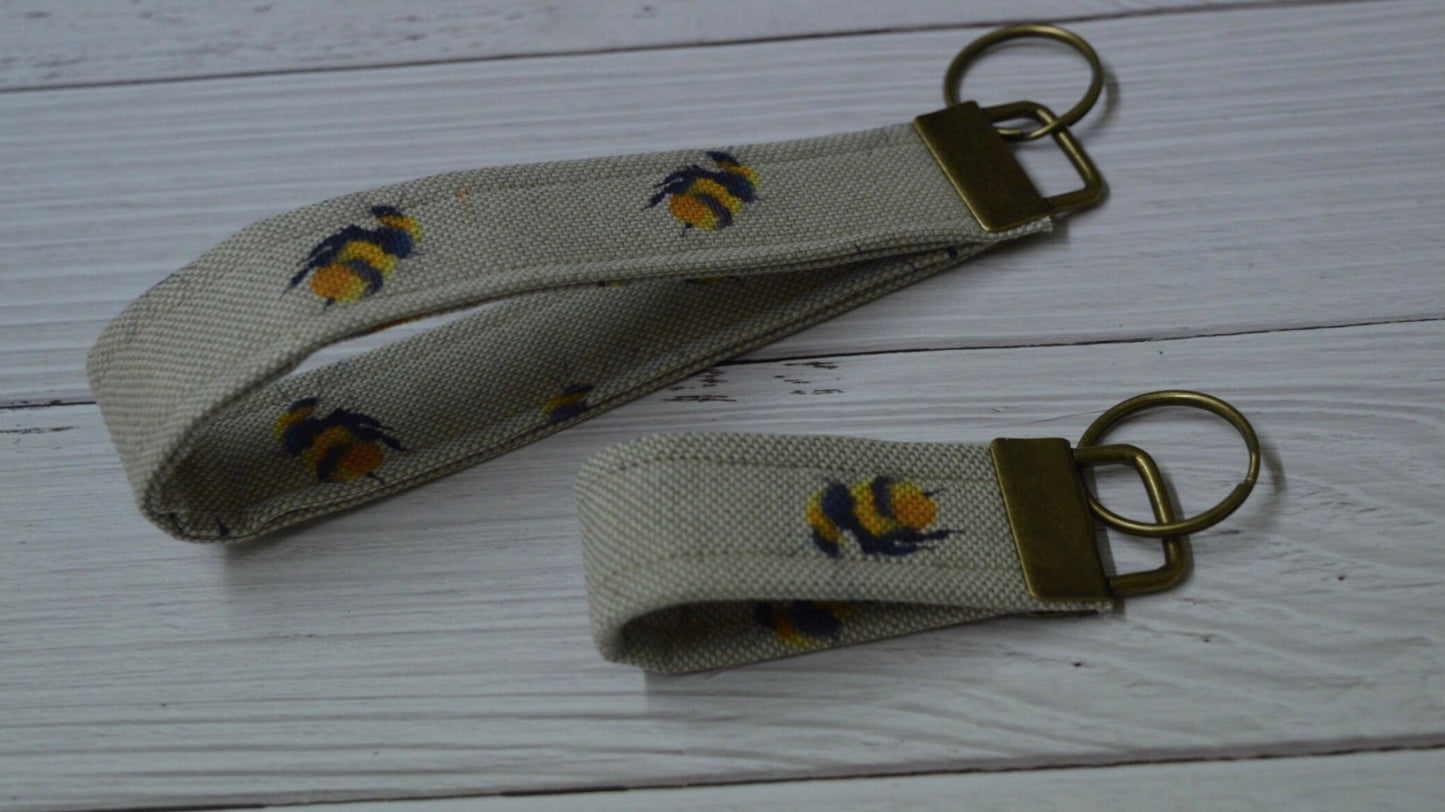 Bumble bee key rings and wristlets