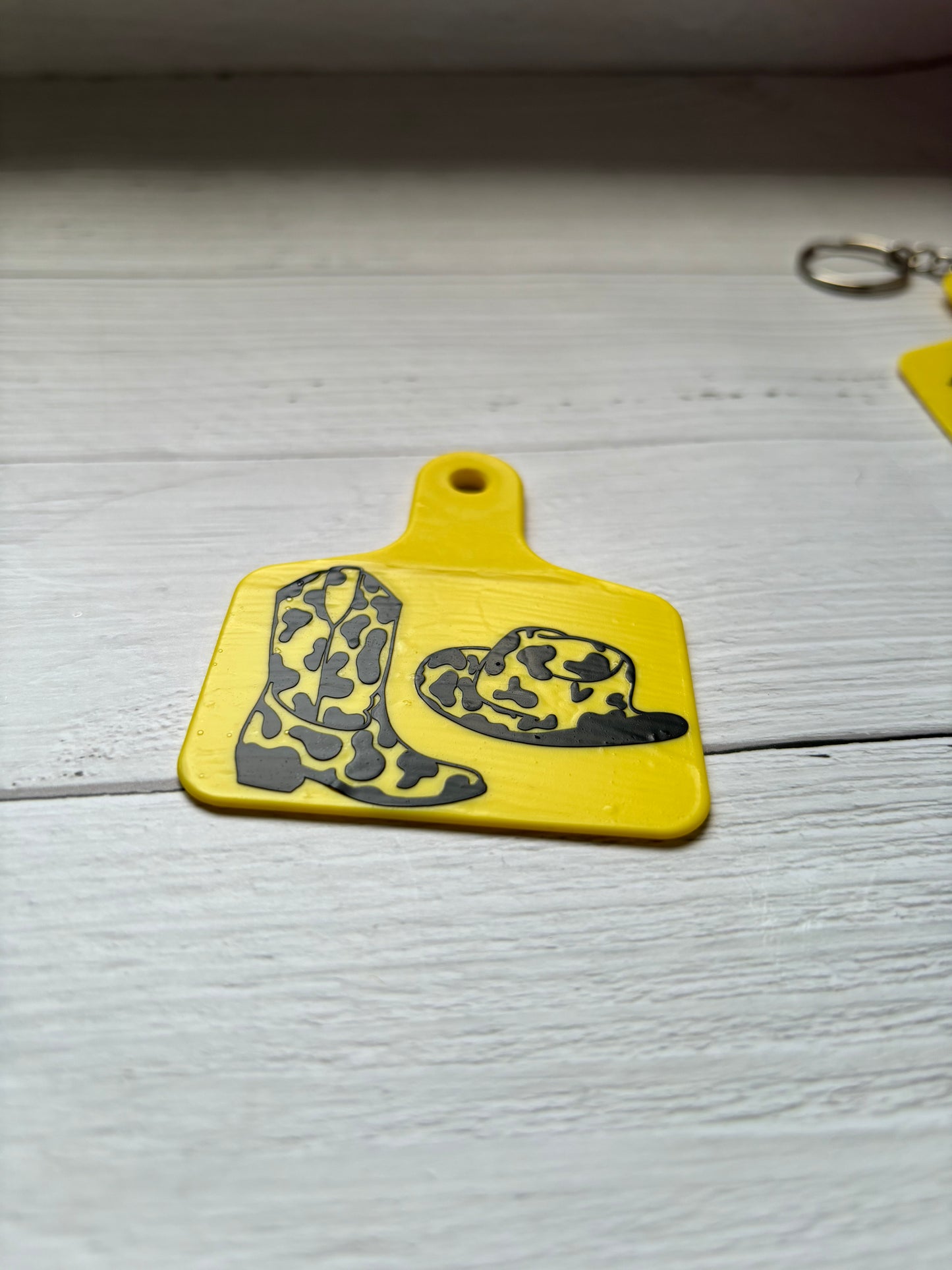 Cow tag keyrings