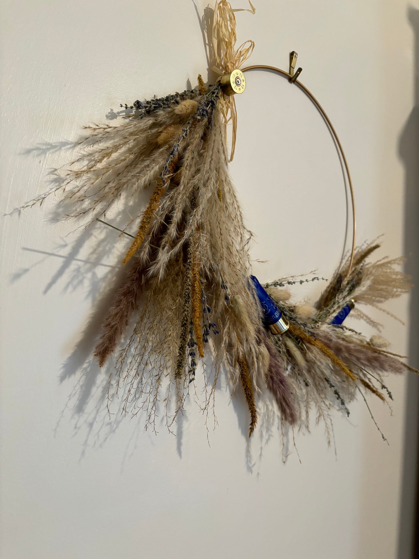 Pampas cartridge wreath