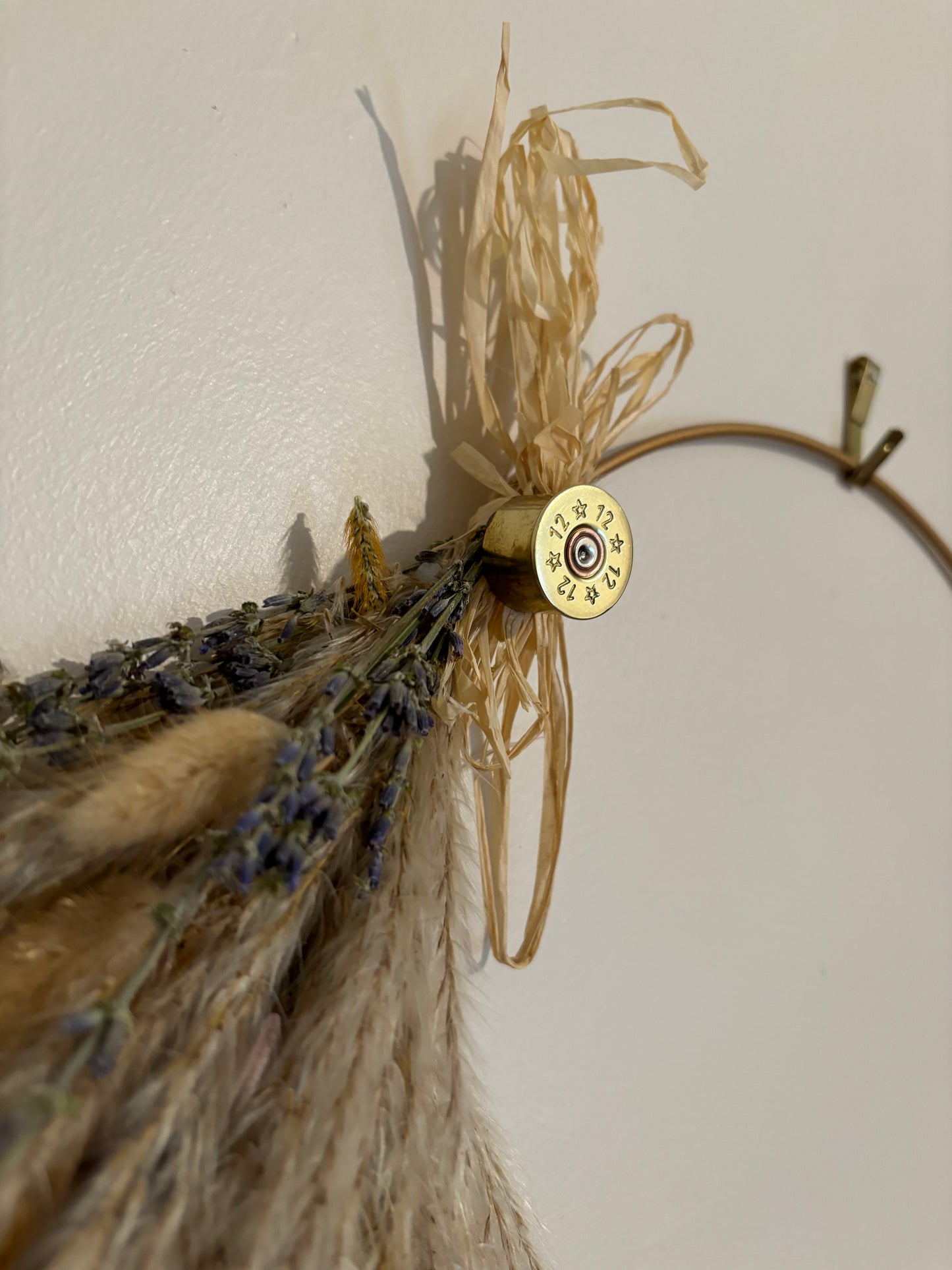 Pampas cartridge wreath