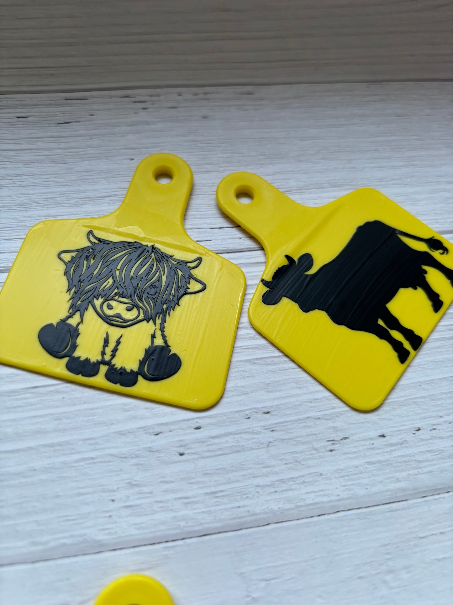 Cow tag keyrings