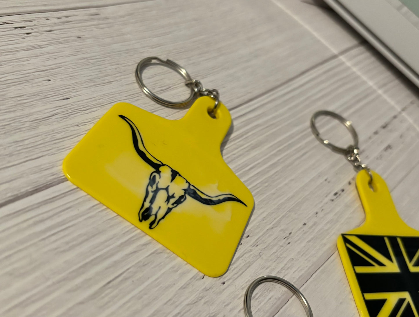 Cow tag keyrings