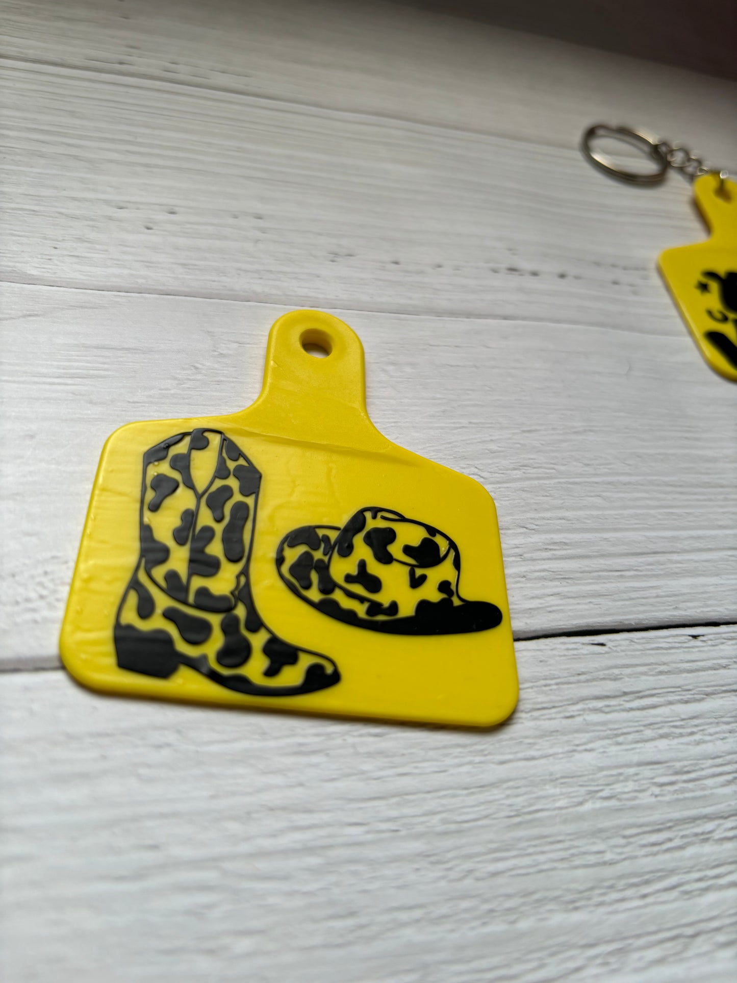 Cow tag keyrings